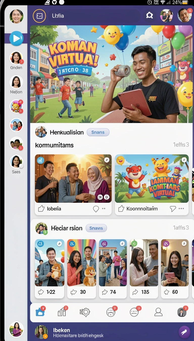 Cuplikan layar menu unduhan cuanwin untuk perangkat Android